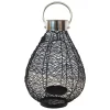 ArteHome Pozostałe Dekoracje*Lampion czarny metalowy z siateczki ze srebrnym uchwytem PV-118158