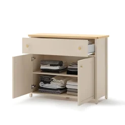 Dzieci Lenart Komody Młodzieżowe|Komody Do Pokoju Dziecięcego*dziecięca komoda Story SO-05 beż piaskowy/dąb vincenza bielona