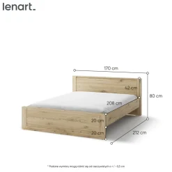 Lenart Łóżka Do Sypialni|Łóżka Drewniane*łóżko 160 Idea ID-08 sanremo