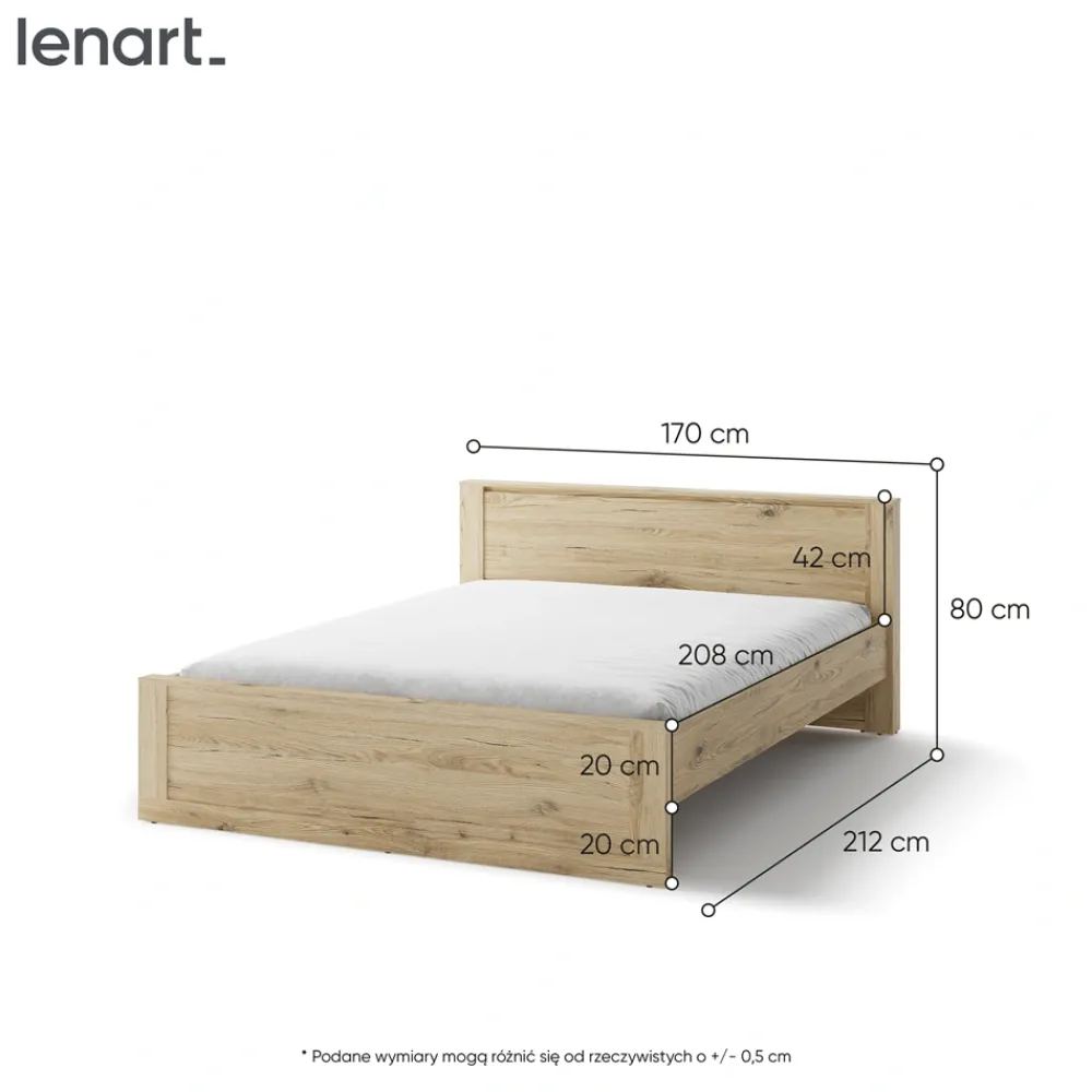 Lenart Łóżka Do Sypialni|Łóżka Drewniane*łóżko 160 Idea ID-08 sanremo