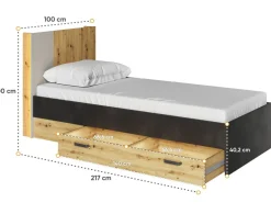 Dzieci Lenart Łóżka Młodzieżowe|Łóżka Do Pokoju Dziecięcego*łóżko 90 Qubic QB-12