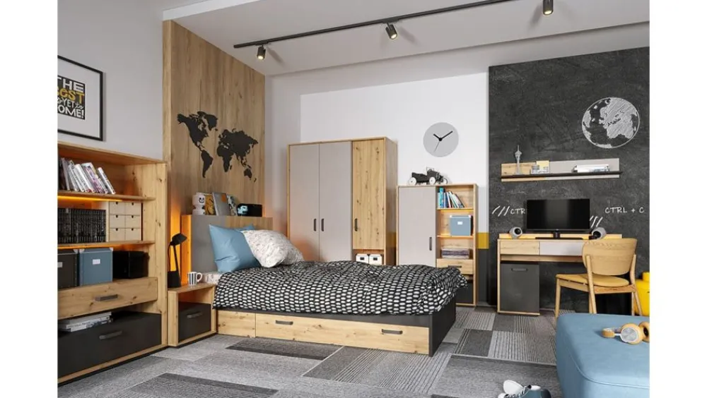 Dzieci Lenart Łóżka Młodzieżowe|Łóżka Do Pokoju Dziecięcego*łóżko 120 Qubic QB-11