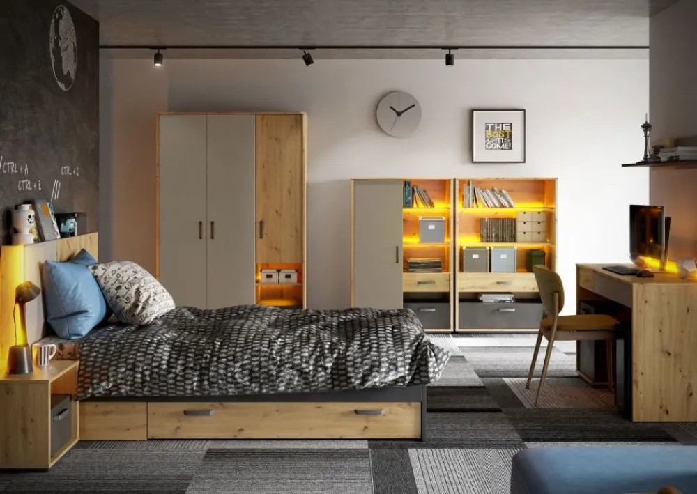 Dzieci Lenart Łóżka Młodzieżowe|Łóżka Do Pokoju Dziecięcego*łóżko 120 Qubic QB-11