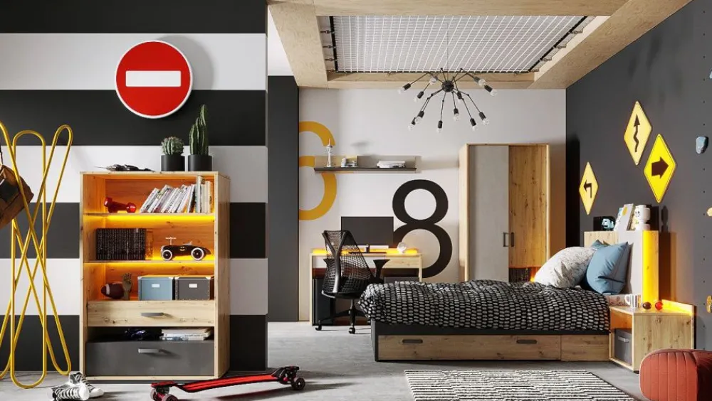 Dzieci Lenart Łóżka Młodzieżowe|Łóżka Do Pokoju Dziecięcego*łóżko 120 Qubic QB-11