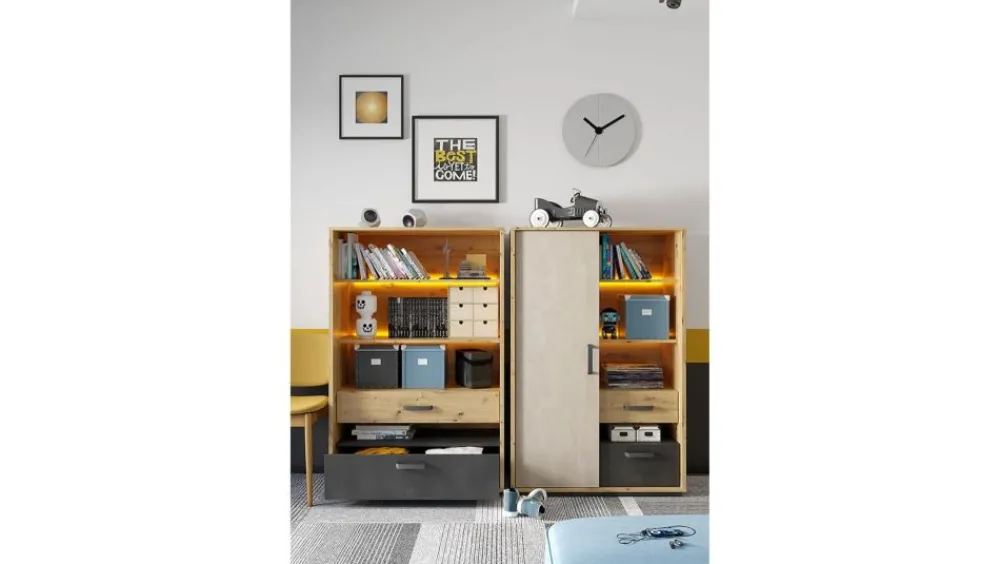 Dzieci Lenart Szafki I Regały Do Pokoju Młodzieżowego|Szafki I Regały Do Pokoju Dziecięcego*regał Qubic QB-06