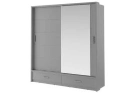 Lenart Szafy Do Przedpokoju|Szafy Do Sypialni*szafa Arti AR-05P z lustrem i oświetleniem / szara
