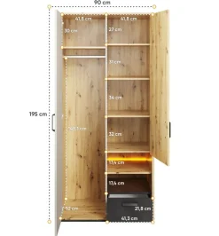 Dzieci Lenart Szafy Do Pokoju Młodzieżowego|Szafy Do Pokoju Dziecięcego*szafa Qubic QB-03