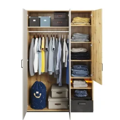 Dzieci Lenart Szafy Do Pokoju Młodzieżowego|Szafy Do Pokoju Dziecięcego*szafa szeroka Qubic QB-02 z podświetleniem