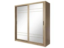Lenart Szafy Do Przedpokoju|Szafy Do Sypialni*szafa z lustrem Arti AR-08 dąb shetland