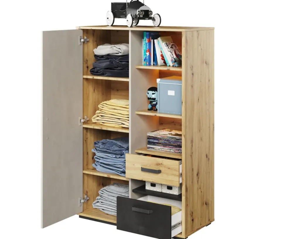 Dzieci Lenart Szafki I Regały Do Pokoju Dziecięcego|Szafki I Regały Do Pokoju Młodzieżowego*szafka Qubic QB-05 z podświetleniem