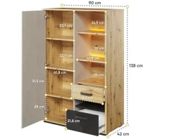 Dzieci Lenart Szafki I Regały Do Pokoju Dziecięcego|Szafki I Regały Do Pokoju Młodzieżowego*szafka Qubic QB-05 z podświetleniem