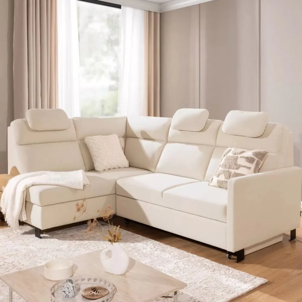 Bogart Narożniki|Narożniki Z Funkcją Spania*Lewostronny narożniak LOARIO z cienkim boczkiem BP-A+2SF+OT2L+N-A