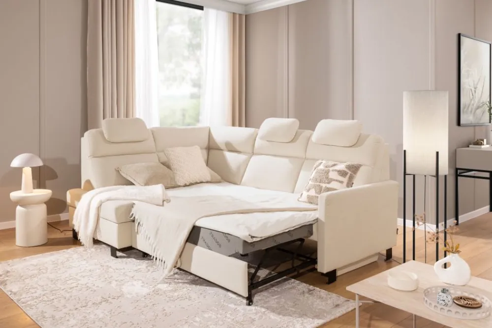 Bogart Narożniki|Narożniki Z Funkcją Spania*Lewostronny narożniak LOARIO z cienkim boczkiem BP-A+2SF+OT2L+N-A