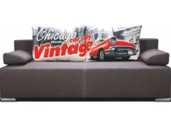 Libro Łóżka Młodzieżowe|Kanapy I Sofy Do Salonu*sofa Play Lux Chicago 3FBA, drukowane wzory na poduszkach