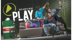 Libro Łóżka Młodzieżowe|Kanapy I Sofy Do Salonu*sofa Play Lux Manhattan 3FBA, wzorzyste poduszki