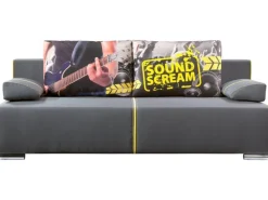 Libro Łóżka Młodzieżowe|Kanapy I Sofy Do Salonu*sofa Play New Sound 3FBA, wzory 3D na poduszkach
