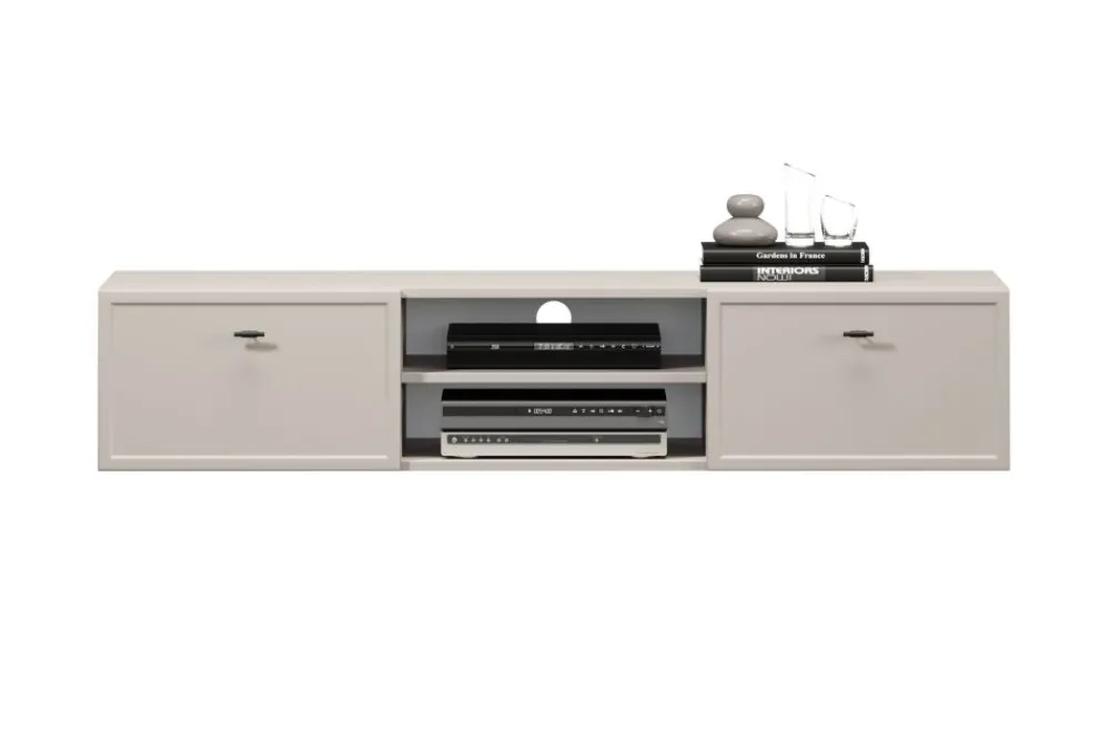 Szafki Rtv Do Salonu|Szafki Rtv*LORINI RTV 150 2SZ - cashmere / T-bar czarny / wisząca