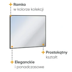 Lenart Lustra*Lustro do przedpokoju Quant QG-05 czarny