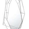 ArteHome Lustra*Lustro Massei II 78/127cm o nieregularnym wielokątnym kształcie ze srebrną metalową ramą