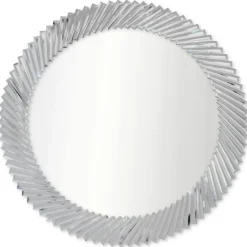 ArteHome Lustra*Lustro Nevia 97cm luksusowe okrągłe w dekoracyjnej lustrzanej ramie