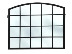 ArteHome Lustra*Lustro New York 76/90cm w stylu loft okienne z czarnymi szprosami i stalową ramą