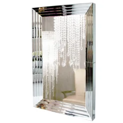 ArteHome Lustra*Lustro Nike glamour 90/150cm prostokątne w ramie z fazowanych lustrzanych elementów