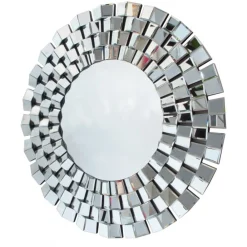 ArteHome Lustra*Lustro okrągłe Eris 100cm w stylu glamour w lustrzanej ramie