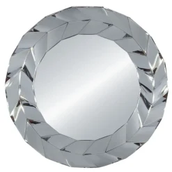 ArteHome Lustra*Lustro okrągłe Moly 90cm w dekoracyjnej ramie w formie lustrzanego warkocza