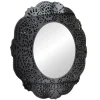 ArteHome Lustra*Lustro okrągłe Orsini 110cm wyrafinowane w czarnej ażurowej ramie