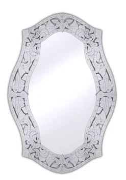 ArteHome Lustra*Lustro owalne Lugano 80/120cm w lustrzanej ornamentowej zdobionej ramie