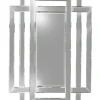 ArteHome Lustra*Lustro prostokątne Zita 80/120cm w stylu glamour z ramą w kształcie przeplatających się lustrzanych prostokątów
