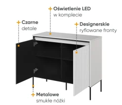Dzieci Lenart Komody Do Biura|Komody Do Przedpokoju*Mała komoda ryflowana   Trend TR-02 biała
