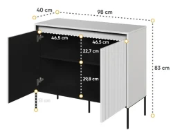 Dzieci Lenart Komody Do Biura|Komody Do Przedpokoju*Mała komoda ryflowana   Trend TR-02 biała