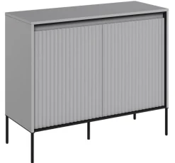 Dzieci Lenart Komody Do Biura|Komody Do Przedpokoju*Mała, ryflowana komoda Trend TR-02 szara