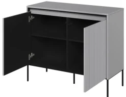 Dzieci Lenart Komody Do Biura|Komody Do Przedpokoju*Mała, ryflowana komoda Trend TR-02 szara