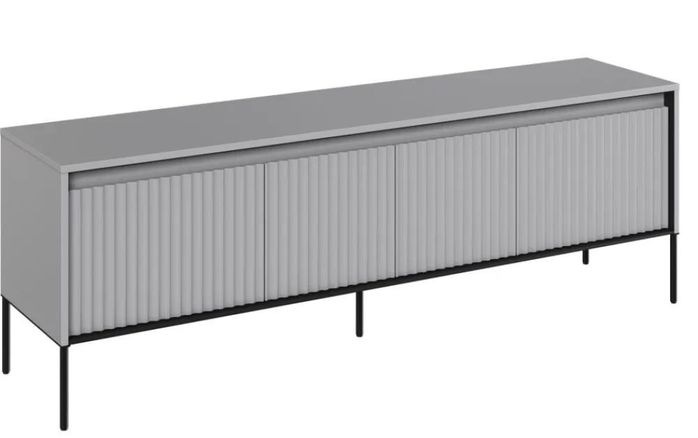 Lenart Szafki Rtv Do Salonu|Szafki Rtv*Mała ryflowana szafka RTV Trend TR-05 szara