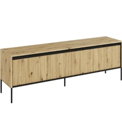 Lenart Szafki Rtv Do Salonu|Szafki Rtv*Mała szafka RTV z lamelami Trend TR-05 dąb artisan