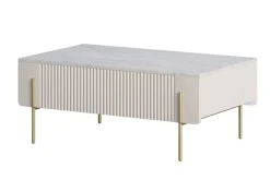 Bogart Ławy I Stoliki Do Pokoju Młodzieżowego|Ławy I Stoliki Do Salonu*MALMI Ława 100 2SZ - cashmere / crema bianca  / złote nogi