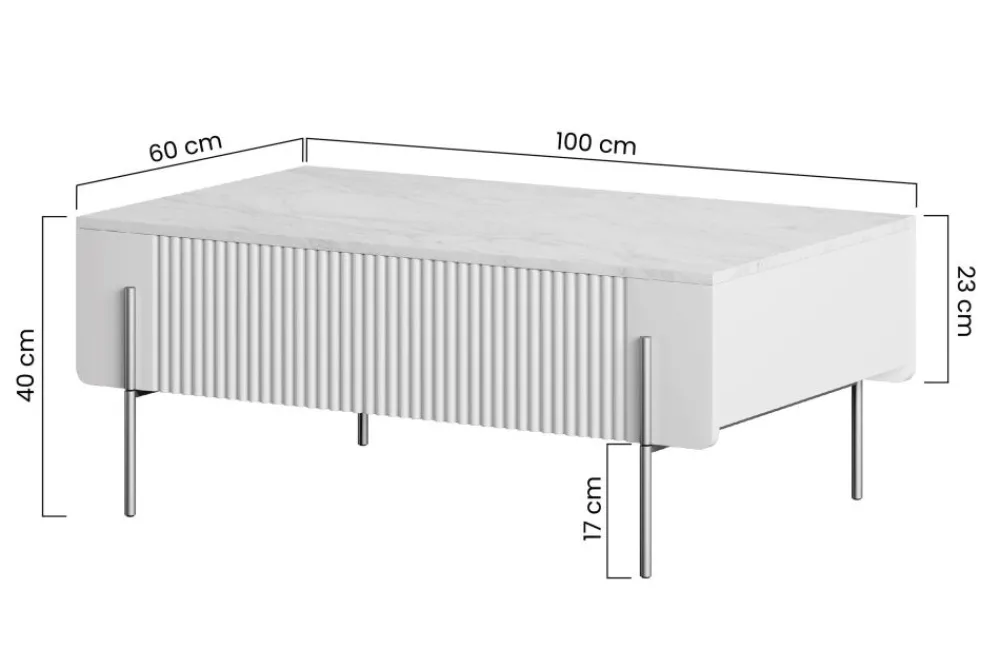 Bogart Ławy I Stoliki Do Pokoju Młodzieżowego|Ławy I Stoliki Do Salonu*MALMI Ława 100 2SZ - cashmere / crema bianca / złote nogi