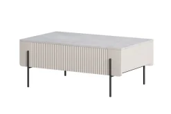 Bogart Ławy I Stoliki Do Pokoju Młodzieżowego|Ławy I Stoliki Do Salonu*MALMI Ława 100 2SZ - cashmere / crema bianca  / czarne nogi