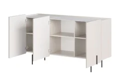 Bogart Komody Do Biura|Komody Do Przedpokoju*MALMI Komoda 150 3D - cashmere / crema bianca  / czarne nogi