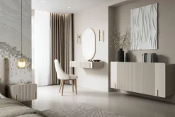 Bogart Komody Do Biura|Komody Do Przedpokoju*MALMI Komoda 150 3D - cashmere / crema bianca  / złoty / wisząca