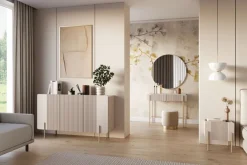 Bogart Komody Do Biura|Komody Do Przedpokoju*MALMI Komoda 150 3D - cashmere / złote nogi