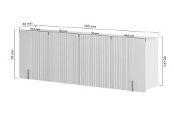 Bogart Komody Do Biura|Komody Do Przedpokoju*MALMI Komoda 200 4D - cashmere / złoty / wisząca