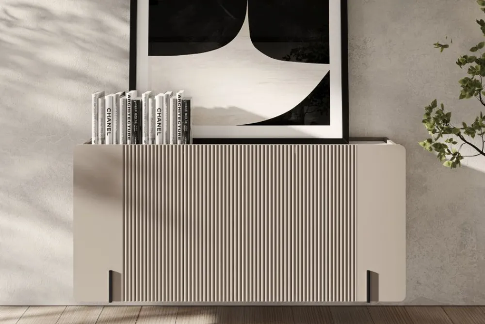 Bogart Komody Do Biura|Komody Do Przedpokoju*MALMI Komoda 150 3D - cashmere / crema bianca / czarny / wisząca