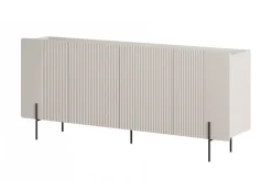 Bogart Komody Do Biura|Komody Do Przedpokoju*MALMI Komoda 200 4D - cashmere / crema bianca  / czarne nogi