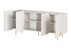 Bogart Komody Do Biura|Komody Do Przedpokoju*MALMI Komoda 200 4D - cashmere / crema bianca  / złote nogi