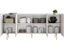 Bogart Komody Do Biura|Komody Do Przedpokoju*MALMI Komoda 200 4D - cashmere / crema bianca  / złote nogi