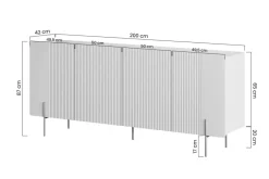 Bogart Komody Do Biura|Komody Do Przedpokoju*MALMI Komoda 200 4D - czarny / czarne nogi