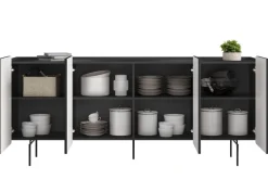 Bogart Komody Do Biura|Komody Do Przedpokoju*MALMI Komoda 200 4D - czarny / czarne nogi